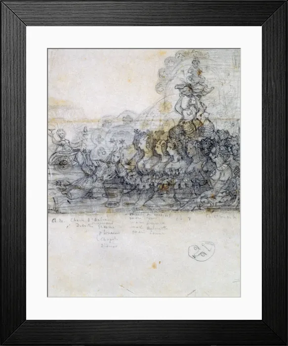 Framed Print : Political Assembly for Catherine de Medici, 1854-1855. Artist: Gerard de Nerval Framed Print : Political Assembly for Catherine de Medici, 1854-1855. Artist: Gerard de Nerval