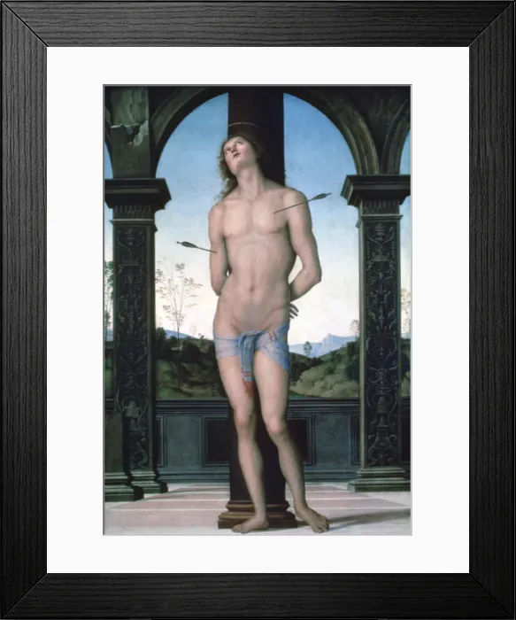 Framed Print : St Sebastian, c1470-1523. Artist: Perugino Framed Print : St Sebastian, c1470-1523. Artist: Perugino