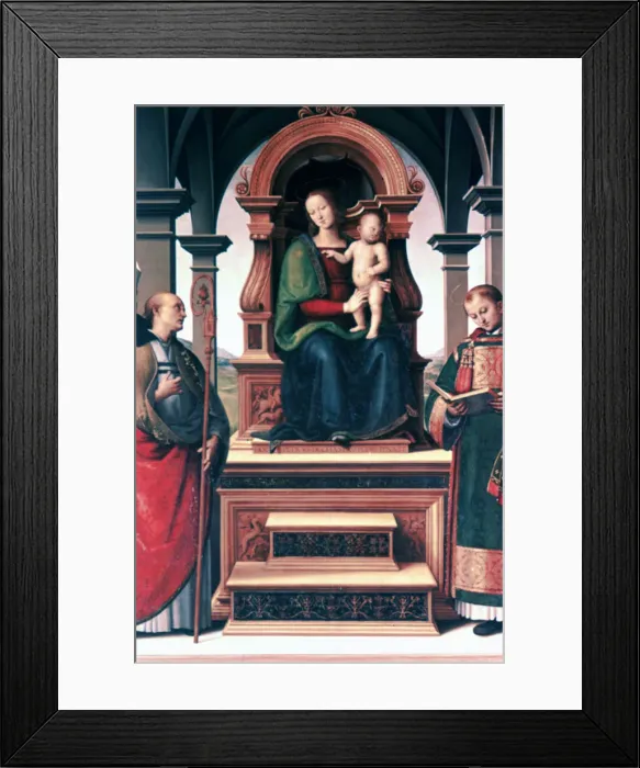 Framed Print : Madonna and Child with Saints, c1470-1523. Artist: Perugino Framed Print : Madonna and Child with Saints, c1470-1523. Artist: Perugino