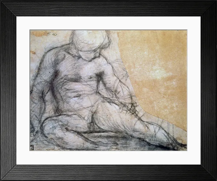 Framed Print : Seated Boy, c1514-1557. Artist: Jacopo Pontormo Framed Print : Seated Boy, c1514-1557. Artist: Jacopo Pontormo