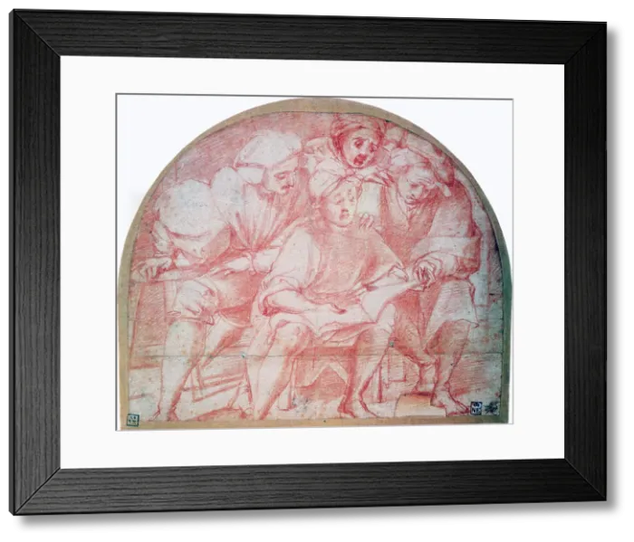 Framed Print : Four Courtiers, c1514-1557. Artist: Jacopo Pontormo Framed Print : Four Courtiers, c1514-1557. Artist: Jacopo Pontormo