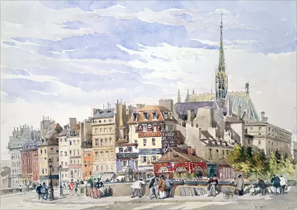 Saint Chapelle and Palace of Justice, c1822-1878. Artist: Charles Claude Pyne