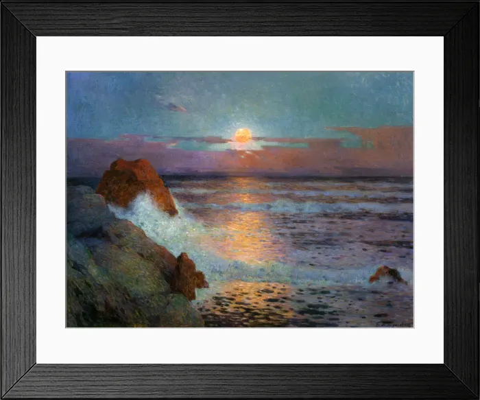 Framed Print : Sun Set by the Sea, 1925. Artist: Fernand Loyen du Puigaudeau Framed Print : Sun Set by the Sea, 1925. Artist: Fernand Loyen du Puigaudeau