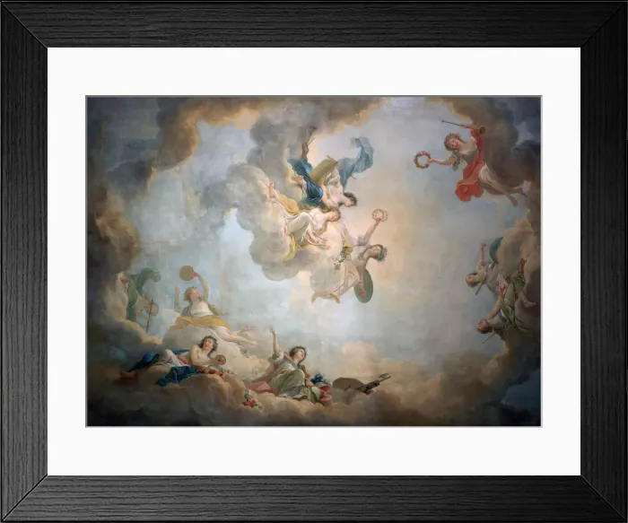 Framed Print : Ceiling of Marie Antoinettes playroom, Chateau de Fontainbleau, c1763-1811. Artist: Jean Simon Berthelemy Framed Print : Ceiling of Marie Antoinettes playroom, Chateau de Fontainbleau, c1763-1811. Artist: Jean Simon Berthelemy