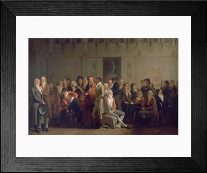 Framed Print : Reunion of Artists in the Studio of Isabey, 1798. Artist: Louis Leopold Boilly Framed Print : Reunion of Artists in the Studio of Isabey, 1798. Artist: Louis Leopold Boilly