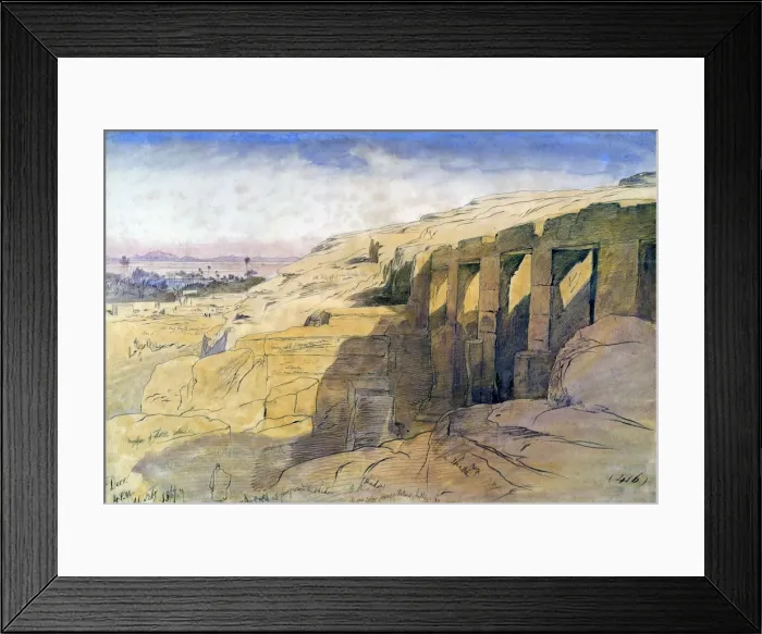 Framed Print : Derr, Egypt, 1867. Artist: Edward Lear Framed Print : Derr, Egypt, 1867. Artist: Edward Lear