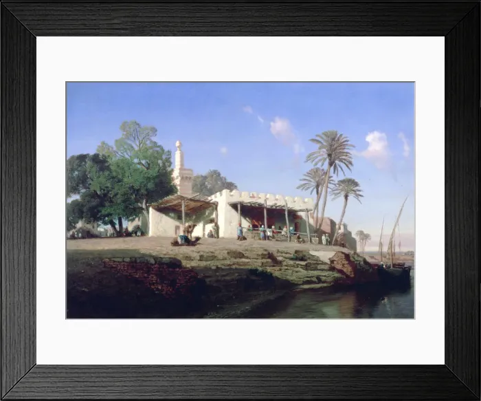 Framed Print : On the Banks of the Nile, 19th century. Artist: Prosper Georges Antoine Marilhat Framed Print : On the Banks of the Nile, 19th century. Artist: Prosper Georges Antoine Marilhat