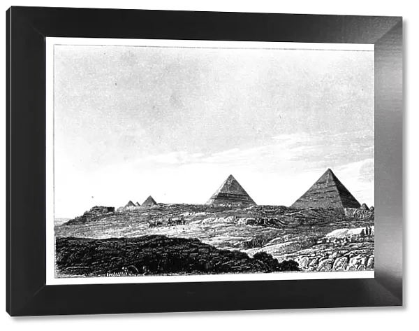 The Pyramids and Sphinx, Giza, Egypt, 19th Century. Artist: Lemaitre