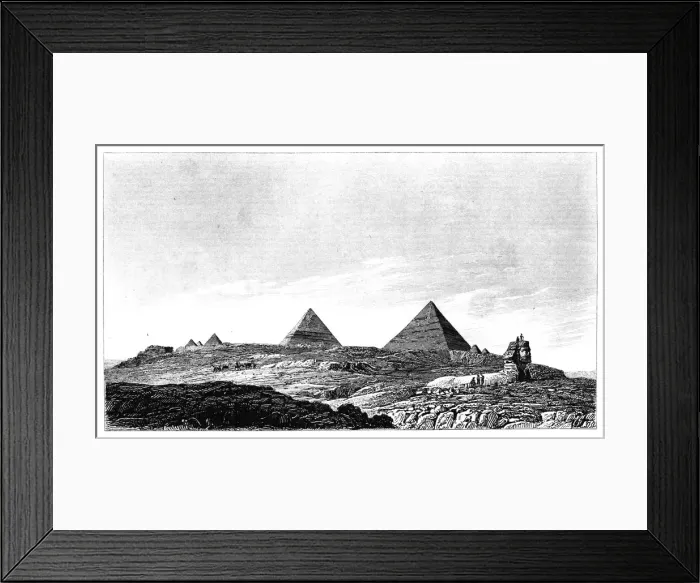 Framed Print : The Pyramids and Sphinx, Giza, Egypt, 19th Century. Artist: Lemaitre Framed Print : The Pyramids and Sphinx, Giza, Egypt, 19th Century. Artist: Lemaitre
