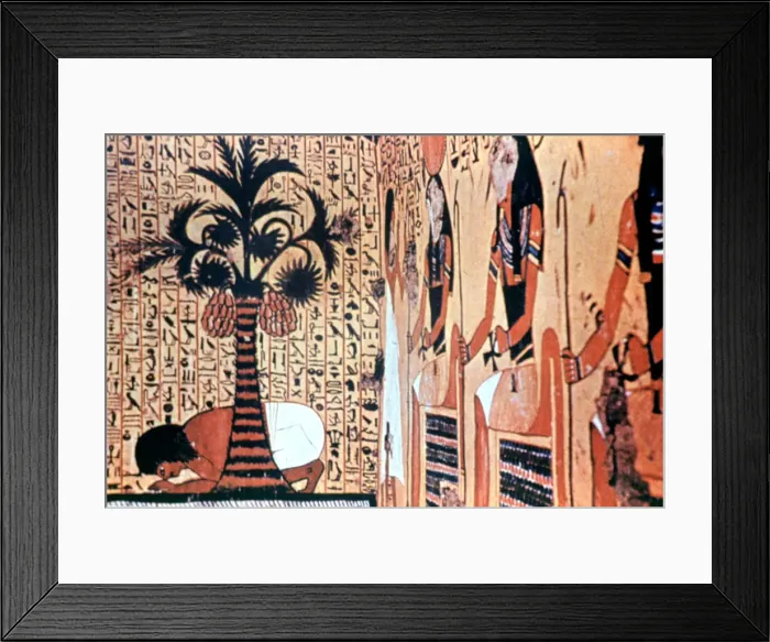 Framed Print : Drinking from the River, temple wall painting, Thebes, Egypt Framed Print : Drinking from the River, temple wall painting, Thebes, Egypt
