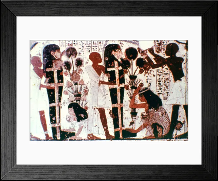 Framed Print : Purification of Mummies, detail from a temple wall painting, Thebes, Egypt Framed Print : Purification of Mummies, detail from a temple wall painting, Thebes, Egypt