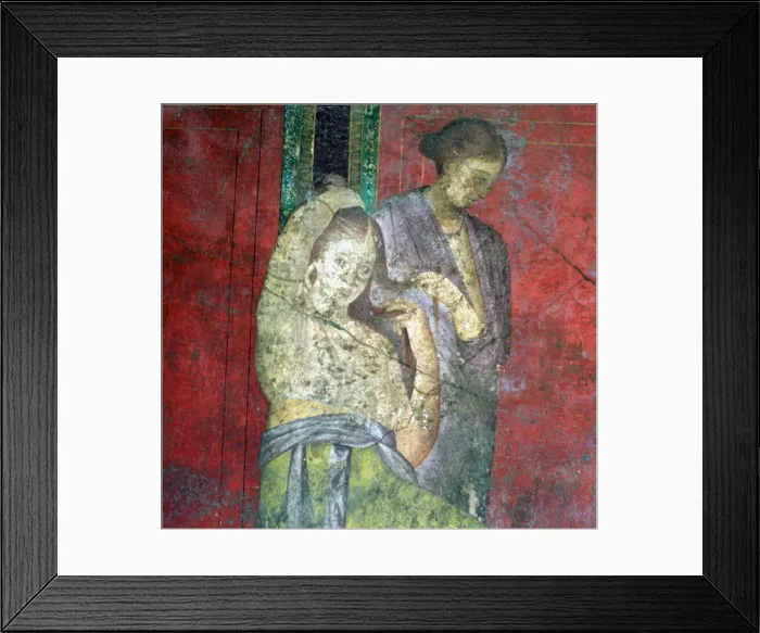 Framed Print : Woman Having her Hair Dressed by a Maid-Servant, 1st Century BC Framed Print : Woman Having her Hair Dressed by a Maid-Servant, 1st Century BC