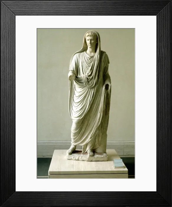 Framed Print : Augustus. Known as Gaius Julius Caesar Octavianus, first Framed Print : Augustus. Known as Gaius Julius Caesar Octavianus, first