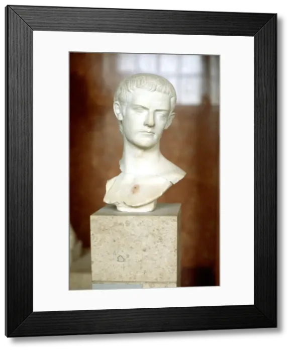 Framed Print : Marble bust of the Emperor Caligula Framed Print : Marble bust of the Emperor Caligula