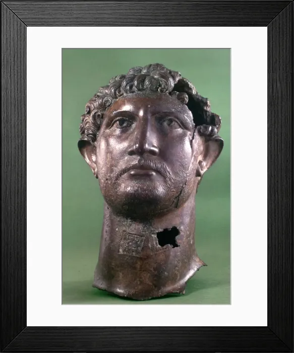 Framed Print : Bronze head of the Emperor Hadrian, 2nd century AD Framed Print : Bronze head of the Emperor Hadrian, 2nd century AD