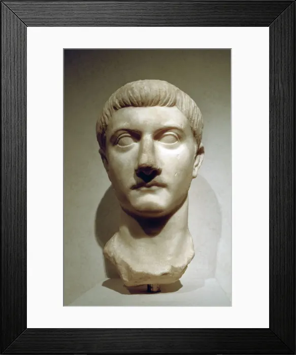 Framed Print : Head of the Roman Emperor Tiberius. Artist: A Lorenzini Framed Print : Head of the Roman Emperor Tiberius. Artist: A Lorenzini