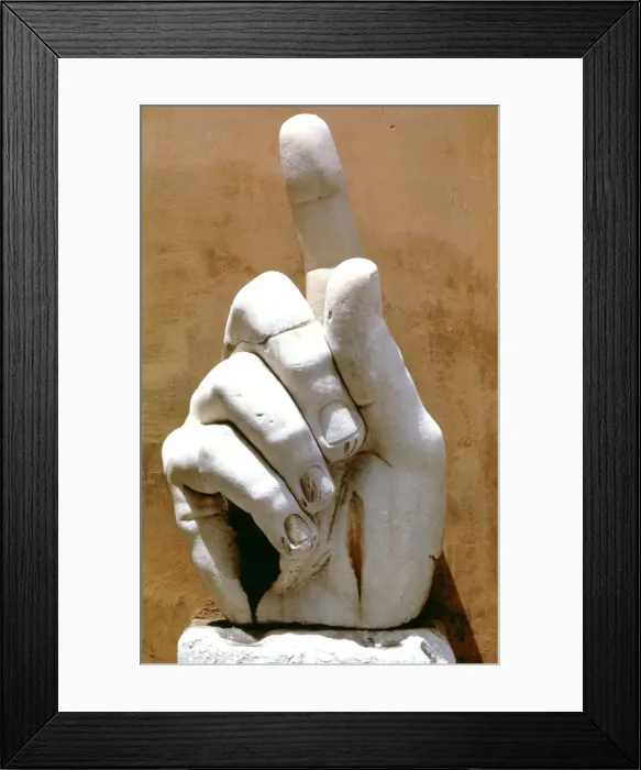 Framed Print : Right hand from a colossal statue of Emperor Constantine, 330 AD Framed Print : Right hand from a colossal statue of Emperor Constantine, 330 AD