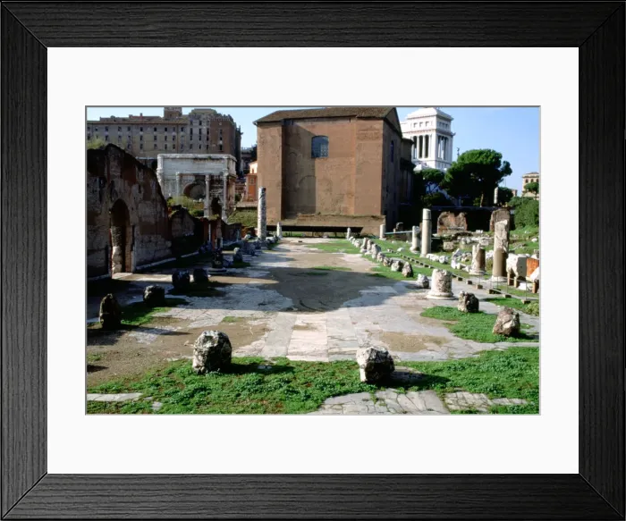Framed Print : The Basilica Aemilia, Rome, Italy. Artist: A Lorenzini Framed Print : The Basilica Aemilia, Rome, Italy. Artist: A Lorenzini