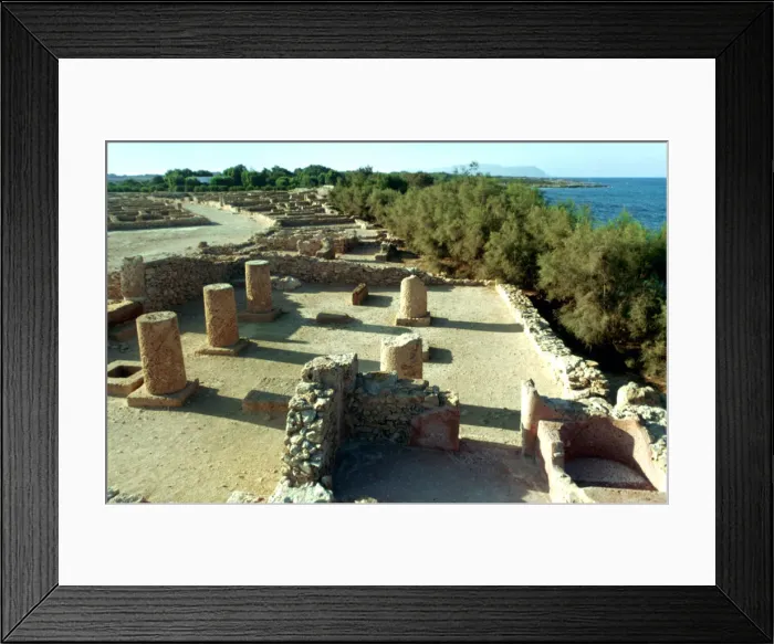Framed Print : Coastal Roman ruins, Tunisia, 3rd century AD Framed Print : Coastal Roman ruins, Tunisia, 3rd century AD