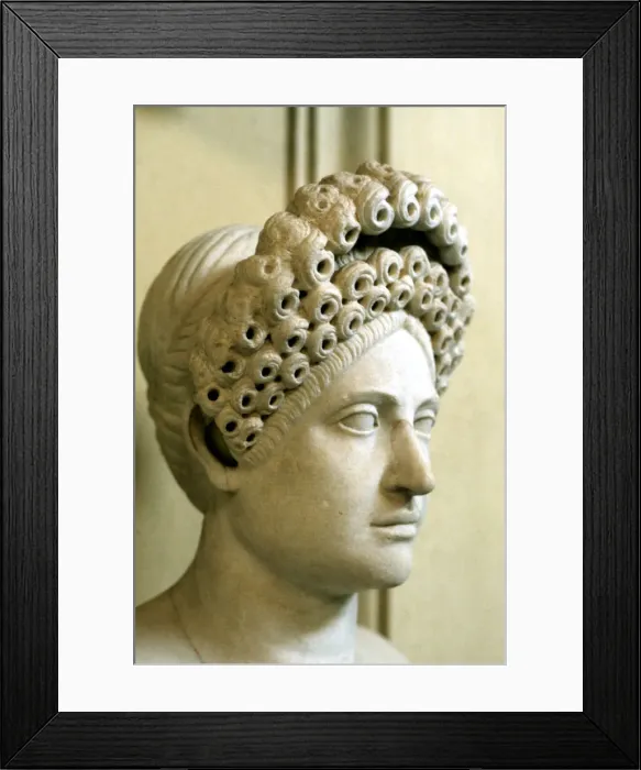 Framed Print : Roman female hairstyle, 54-68 AD Framed Print : Roman female hairstyle, 54-68 AD