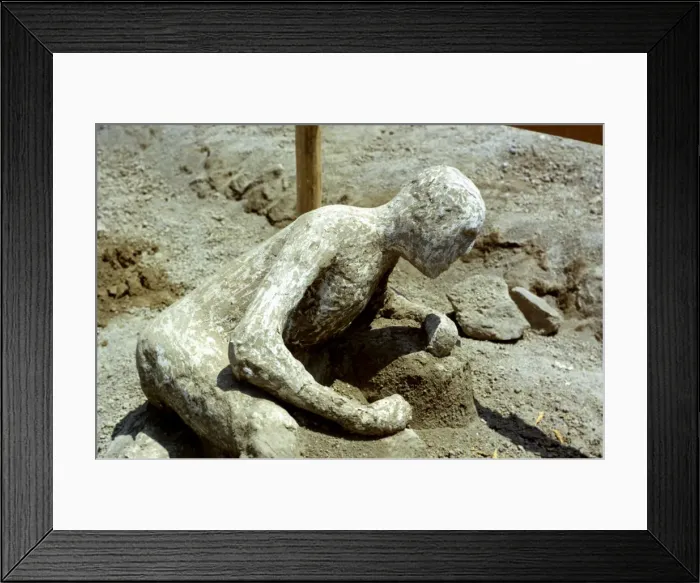 Framed Print : Person killed by the Pompeii eruption, 79 AD Framed Print : Person killed by the Pompeii eruption, 79 AD