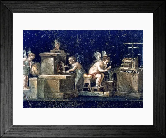 Framed Print : Roman mural, House of the Vettii Pompeii, Italy Framed Print : Roman mural, House of the Vettii Pompeii, Italy