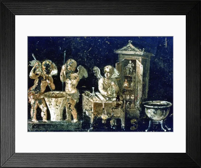 Framed Print : Roman mural, House of the Vettii, Pompeii, Italy Framed Print : Roman mural, House of the Vettii, Pompeii, Italy