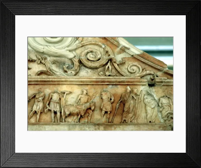 Framed Print : Sacrifice scene from the Ara Pacis, Rome, 9 BC Framed Print : Sacrifice scene from the Ara Pacis, Rome, 9 BC