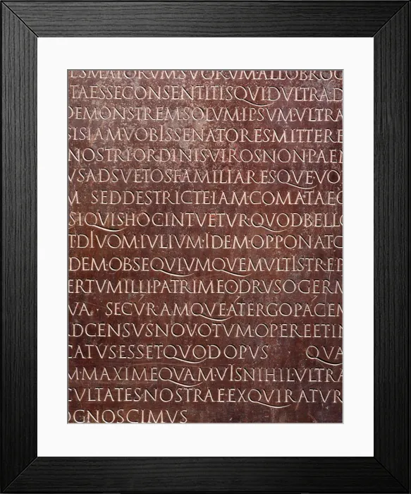 Framed Print : Gallo-Roman stone tablet. Artist: R Guillemot Framed Print : Gallo-Roman stone tablet. Artist: R Guillemot