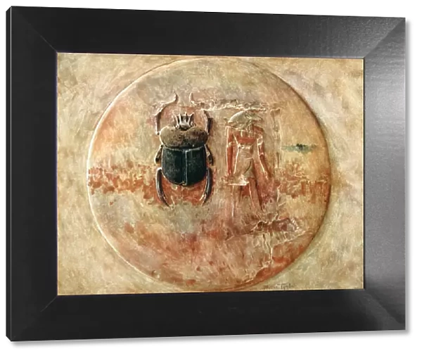 Scarab and Ra, Tomb of Seti, Egypt, 1910. Artist: Walter Tyndale