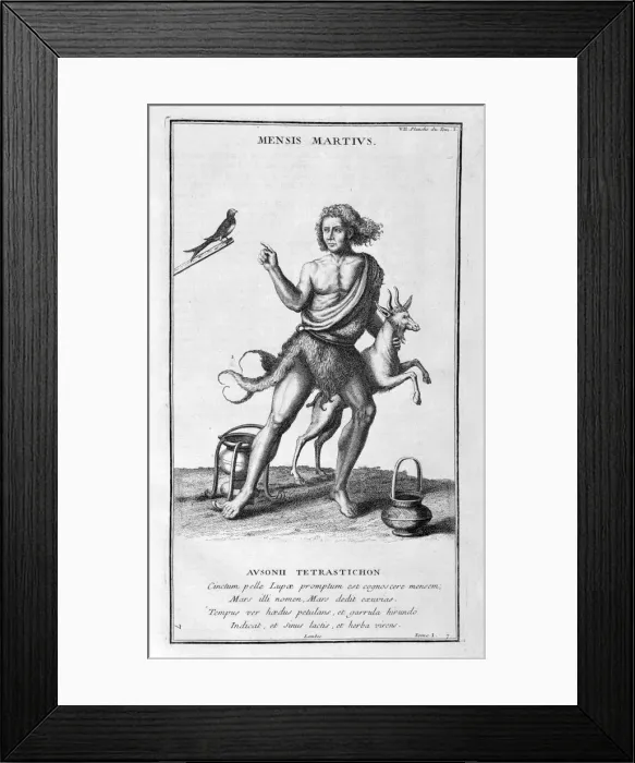 Framed Print : A representation of March, 1757. Artist: Bernard de Montfaucon Framed Print : A representation of March, 1757. Artist: Bernard de Montfaucon
