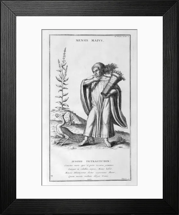 Framed Print : A representation of May, 1757. Artist: Bernard de Montfaucon Framed Print : A representation of May, 1757. Artist: Bernard de Montfaucon