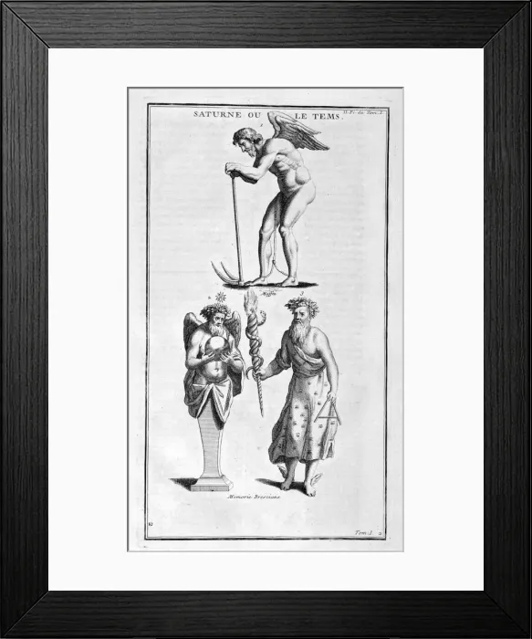 Framed Print : Saturn, 1757. Artist: Bernard de Montfaucon Framed Print : Saturn, 1757. Artist: Bernard de Montfaucon