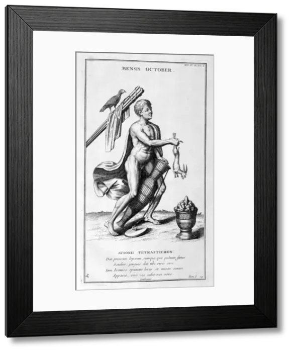 Framed Print : A representation of October, 1757. Artist: Bernard de Montfaucon Framed Print : A representation of October, 1757. Artist: Bernard de Montfaucon
