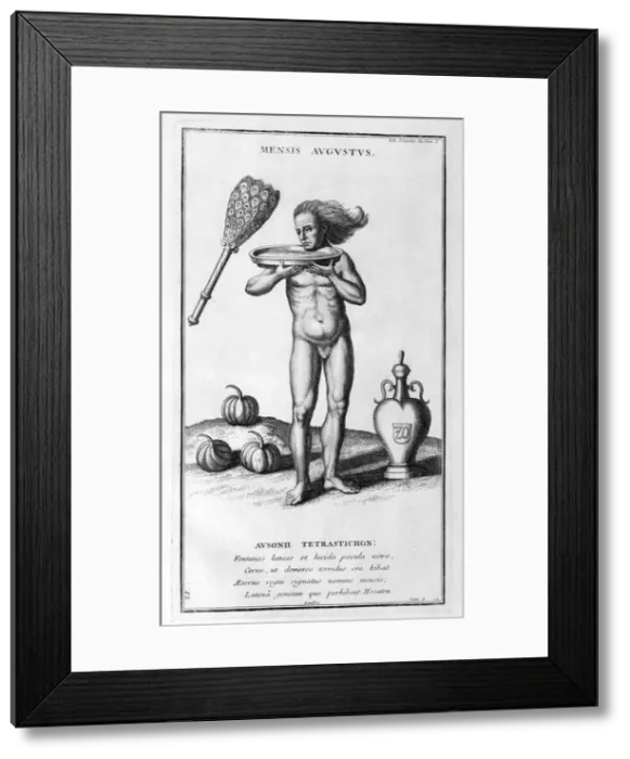 Framed Print : A representation of August, 1757. Artist: Bernard de Montfaucon Framed Print : A representation of August, 1757. Artist: Bernard de Montfaucon