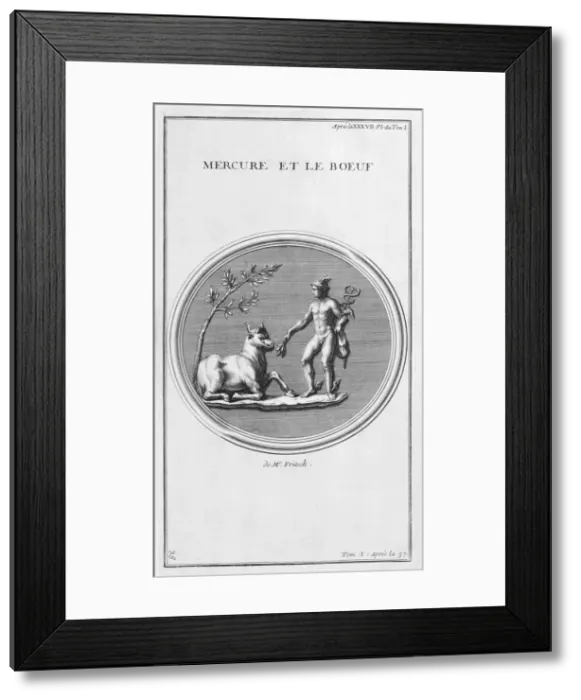 Framed Print : Mercury and the Ox, 1757. Artist: Bernard de Montfaucon Framed Print : Mercury and the Ox, 1757. Artist: Bernard de Montfaucon