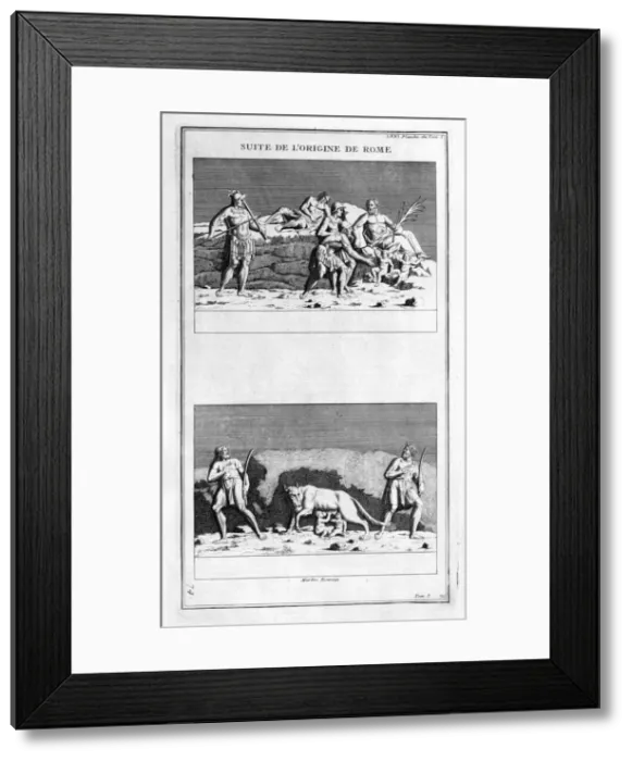 Framed Print : The origin of Rome, 1757. Artist: Bernard de Montfaucon Framed Print : The origin of Rome, 1757. Artist: Bernard de Montfaucon