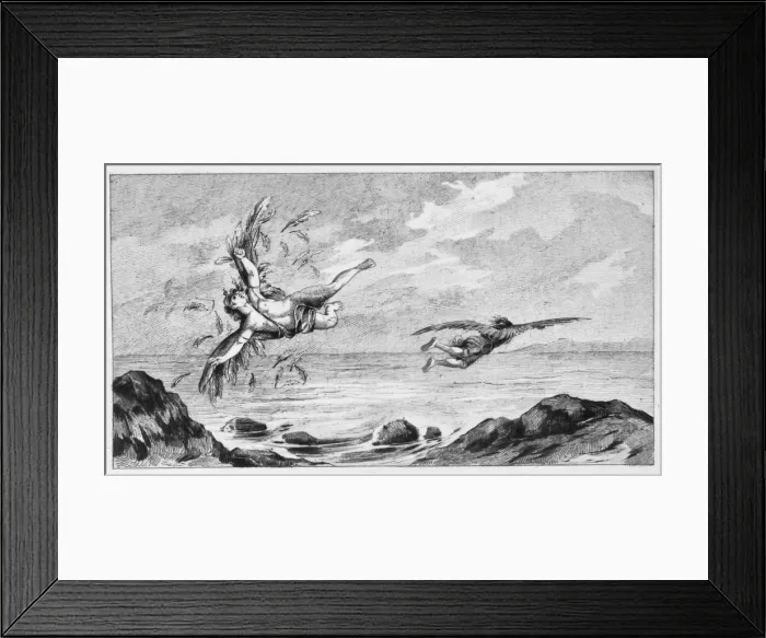 Framed Print : Icarus and Daedalus, 1887. Artist: Bernard de Montfaucon Framed Print : Icarus and Daedalus, 1887. Artist: Bernard de Montfaucon