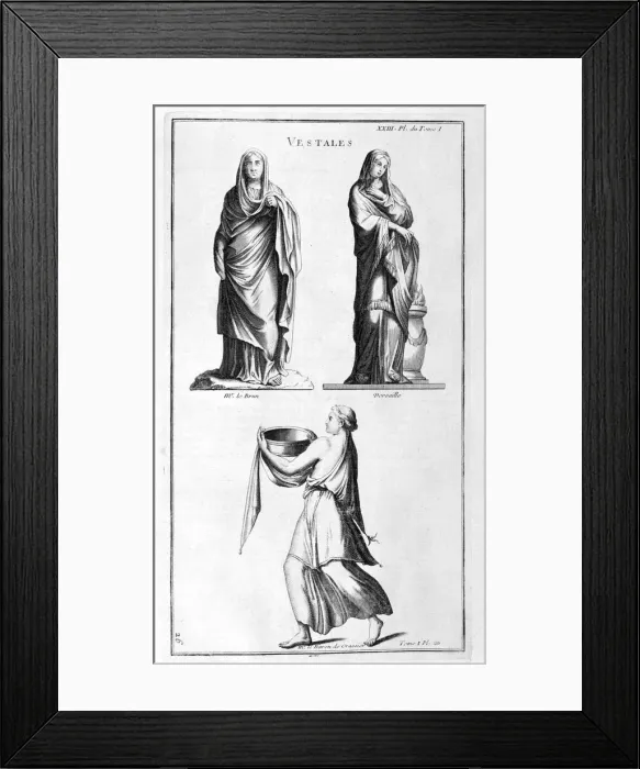Framed Print : Vestal, 1747. Artist: Bernard de Montfaucon Framed Print : Vestal, 1747. Artist: Bernard de Montfaucon