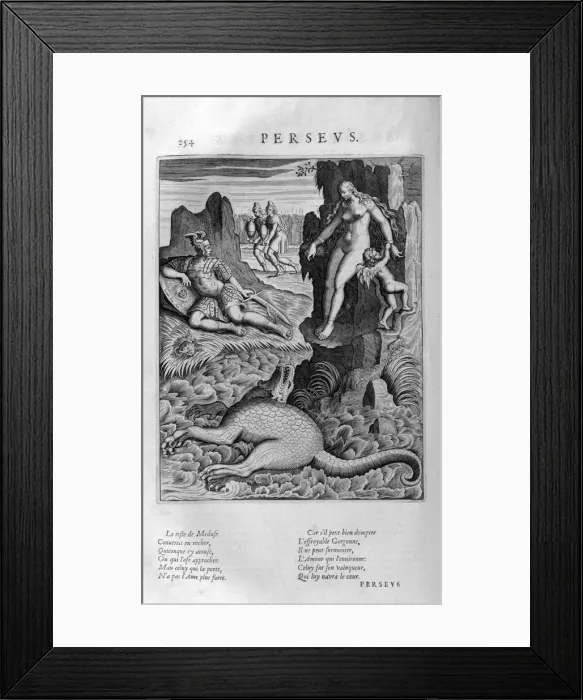 Framed Print : Perseus rescuing Andromeda, 1615. Artist: Leonard Gaultier Framed Print : Perseus rescuing Andromeda, 1615. Artist: Leonard Gaultier