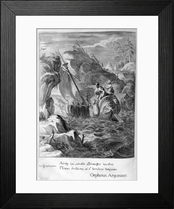 Framed Print : The Argonauts Pass the Symplegades, 1655. Artist: Michel de Marolles Framed Print : The Argonauts Pass the Symplegades, 1655. Artist: Michel de Marolles