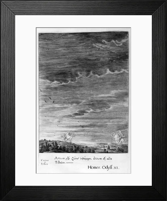 Framed Print : Castor and Pollux, 1655. Artist: Michel de Marolles Framed Print : Castor and Pollux, 1655. Artist: Michel de Marolles