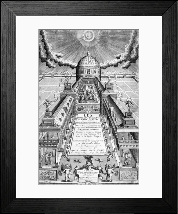 Framed Print : Title page of Les Images Des Deux Philostrates, 1615. Artist: Leonard Gaultier Framed Print : Title page of Les Images Des Deux Philostrates, 1615. Artist: Leonard Gaultier