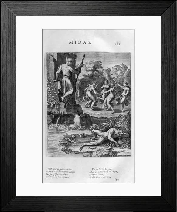 Framed Print : Midas, 1615. Artist: Leonard Gaultier Framed Print : Midas, 1615. Artist: Leonard Gaultier