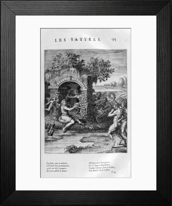 Framed Print : Satyrs, 1615. Artist: Leonard Gaultier Framed Print : Satyrs, 1615. Artist: Leonard Gaultier