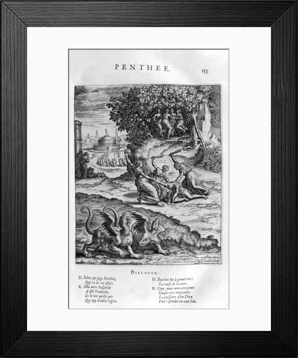 Framed Print : Pentheus, 1615. Artist: Leonard Gaultier Framed Print : Pentheus, 1615. Artist: Leonard Gaultier