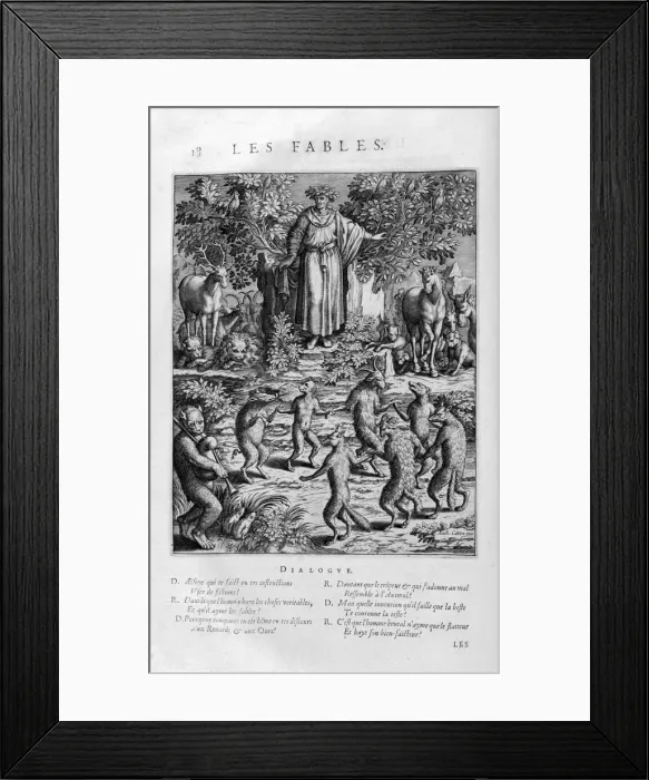 Framed Print : Fables, 1615. Artist: Leonard Gaultier Framed Print : Fables, 1615. Artist: Leonard Gaultier