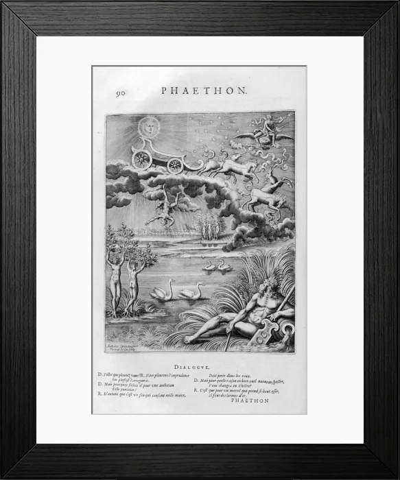 Framed Print : The fall of Phaeton, 1615. Artist: Leonard Gaultier