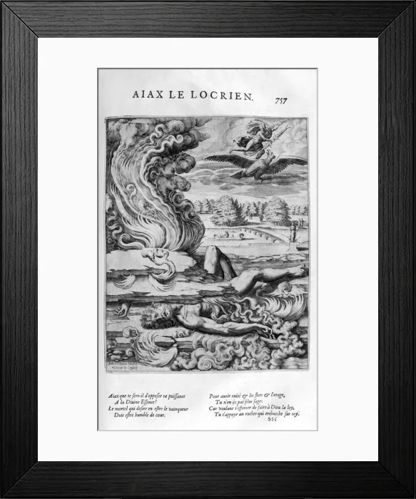 Framed Print : Ajax the Lesser, 1615. Artist: Leonard Gaultier Framed Print : Ajax the Lesser, 1615. Artist: Leonard Gaultier