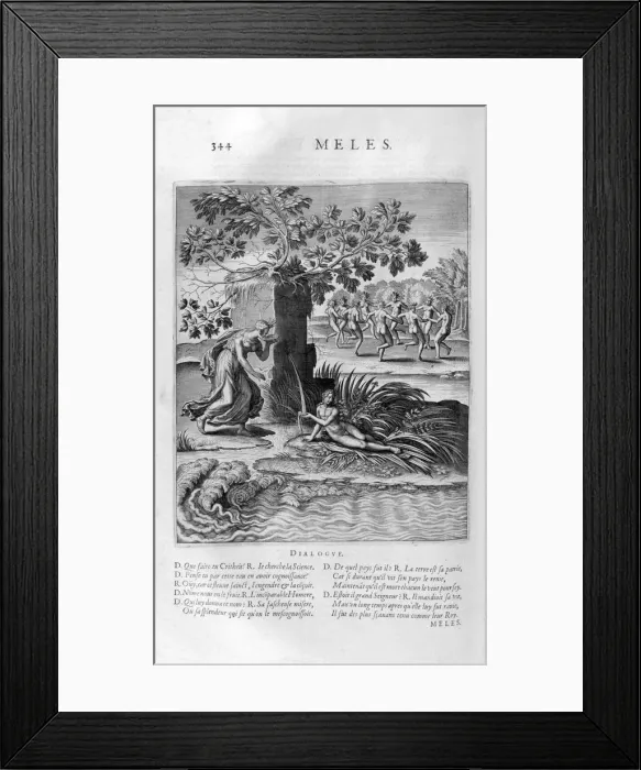 Framed Print : River Meles, 1615. Artist: Bernard Picart Framed Print : River Meles, 1615. Artist: Bernard Picart